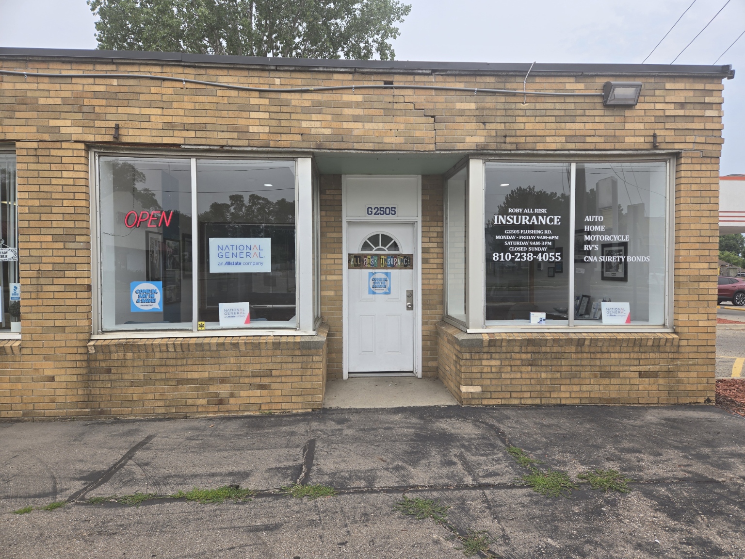 Roby All Risk Insurance, Flushing Road storefront